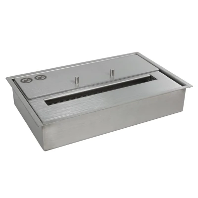 Brûleur bioéthanol de luxe de 2,5 litres fabriqué en acier inoxydable. Léger à seulement 3 kg avec une durée de combustion de 6 