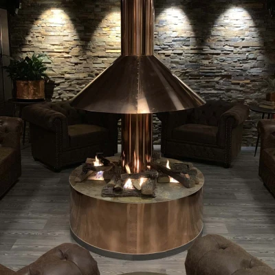 Brûleur bioéthanol de luxe de 2 litres fabriqué en acier inoxydable. Léger à seulement 3 kg avec une durée de combustion de quat