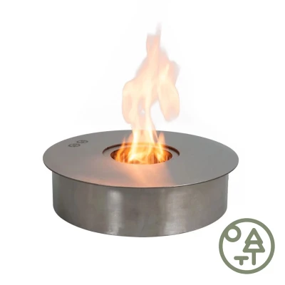 Brûleur au bioéthanol rond de 35 cm de diamètre pour extérieur Brûleur au bioéthanol rond de 35 cm de diamètre pour extérieur
