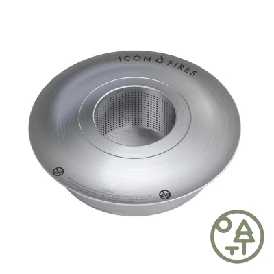 Brûleur rond pour bioéthanol en acier inoxydable Chambre de combustion ronde d'Icon Fires