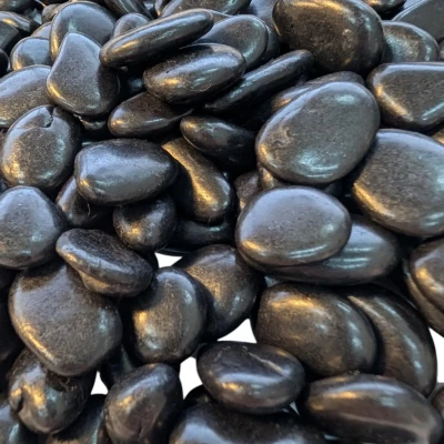 Pierres décoratives noires Sorte pour cheminée bioéthanol