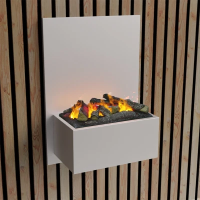 Cheminée à vapeur d'eau blanche Brekke de ScandiFlames Electric Cheminée à vapeur d'eau blanche Brekke de ScandiFlames Electric