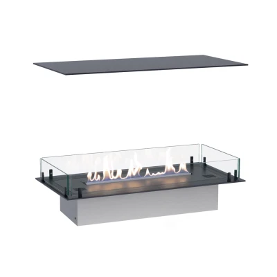 Foco Four 800 - Insert de cheminée bio éthanol 4 vitres Foco Four 800 - Insert de cheminée bio éthanol 4 faces