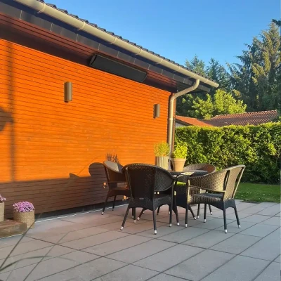Chauffe terrasse électrique avec technologie infrarouge Heation Heatbar 1000 Chauffage électrique de terrasse avec technologie infrarouge Heation Heatbar 1000