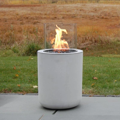 Planika Fires - Cheminee pour extérieure Jar Blanche  Planika Jar ude bioethanolpejs cement