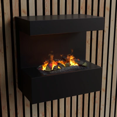 ScandiFlame Electric Late - Cheminée murale Opti-myst noire ScandiFlame Electric Late - Cheminée murale Opti-myst noire