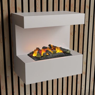 ScandiFlame Electric Late - Cheminée murale Opti-myst blanc ScandiFlame Electric Late - Cheminée murale Opti-myst blanc