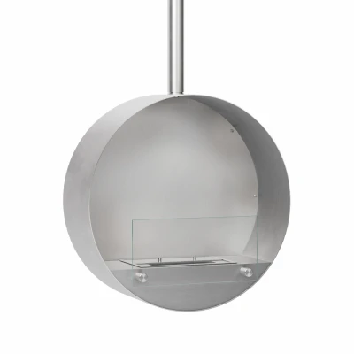 Ottawa Acier 50 cm - Cheminée bioéthanol suspendue ronde Ottawa Acier 50 cm - Cheminée bioéthanol suspendue ronde