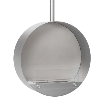 Ottawa Acier 60 cm - Cheminée bioéthanol suspendue ronde Ottawa Acier 60 cm - Cheminée bioéthanol suspendue ronde