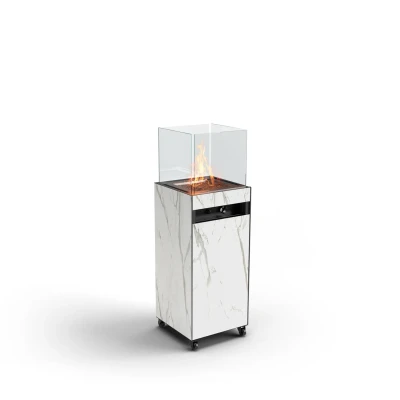 OIA Hvid Daze - Cheminée à gaz extérieure | Blanc Moderne Cheminée à gaz extérieure OIA Hvid Daze en blanc