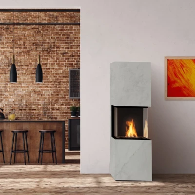 Cheminée bioéthanol BEV finition béton - Planika Rock Fireplace Cheminée bioéthanol BEV finition béton - Planika Rock Fireplace