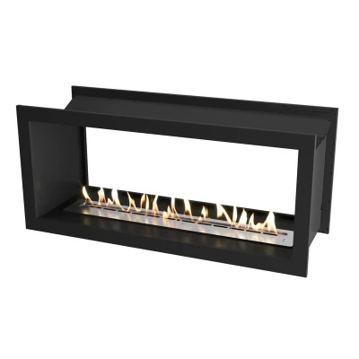 Cheminée bioéthanol deux faces Slimline Firebox 1100 Icon Doublesided Slimline Firebox 1100 Noir