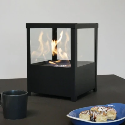 cheminee de table bioethanol Lanto cheminée carrée au bioethanol