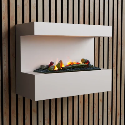 ScandiFlame Electric Steinsdal - Cheminée Murale Opti-myst Blanc ScandiFlame Electric Steinsdal - Cheminée Murale Opti-myst Blanc