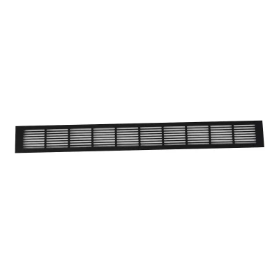 Grille de ventilation noire - 100 x 11 cm - Surface de ventilation de 420 cm² Grille de ventilation noire - 100 x 11 cm - Surface de ventilation de 420 cm²