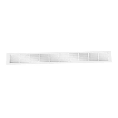 Grille de Ventilation Blanche 100x11 cm - Surface de Ventilation 420 cm² Grille de Ventilation Blanche 100x11 cm avec une surface de ventilation de 420 cm²