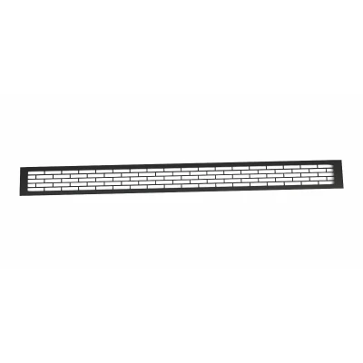 Grille de ventilation noire - 100 x 9 cm - Surface de ventilation de 450 cm². Grille de ventilation noire - 100 x 9 cm - Surface de ventilation de 450 cm².