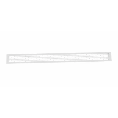 Grille de ventilation blanche - 100 x 9 cm - Surface de ventilation de 450 cm² Grille de ventilation blanche - 100 x 9 cm - Surface de ventilation de 450 cm²