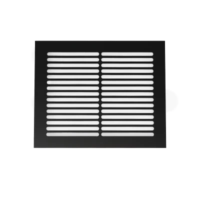 Grille de ventilation noire - 25 x 20,5 cm - Surface de ventilation de 210 cm² Grille de ventilation noire - 25 x 20,5 cm - Surface de ventilation de 210 cm²