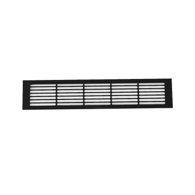 Grille de Ventilation Noire 50x10 cm - Surface de Ventilation 214 cm² Grille de Ventilation Noire 50x10 cm avec Surface de Ventilation de 214 cm²