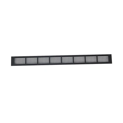 Grille de Ventilation Noire - 80x7,6 cm avec une surface de ventilation de 210 cm² Grille de ventilation noire - 80 x 7,6 cm - 210 cm²