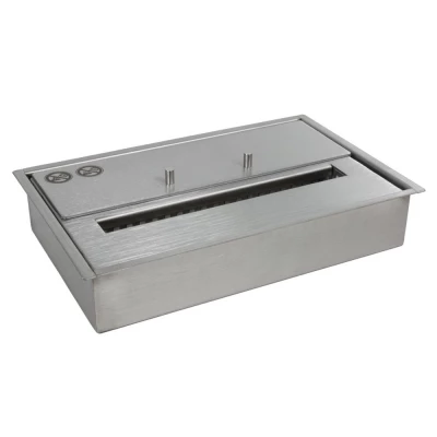 Brûleur bioéthanol de luxe de 2,5 litres fabriqué en acier inoxydable. Léger à seulement 3 kg avec une durée de combustion de 6 