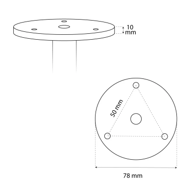 Support de plafond pour cheminée bio éthanol Hein & Haugaard Support de plafond pour cheminée au bioéthanol Hein & Haugaard