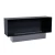 Foco One 1500 media wall cheminée bioéthanol encastrable avec cadre noir et verre de sécurité.