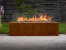 Cheminée à gaz en acier corten